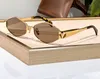 40254 Metal Solglasögon Guldramgrön lins Kvinnor Designer Glasögon Sonnenbrille Kvinnor Shades Sunnies Gafas de Sol UV400 Eyewear With Box