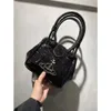 Vivianeism Westwoodism Bag The Empress Dowager's Handheld Chain Bag Bag Saturn Mini قطري الممتدة تمساح نمط تمساح جلود كيس صغير