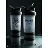 500-ml-Shaker mit großem Fassungsvermögen, Proteinflasche, Pulvermischbecher, tragbarer Wasser-Gymnastik-Sport-Trink-Fitness-Wasserkocher 240115