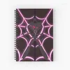 Spiraljournal mit Halloween-Spinne, für Damen und Herren, Memo-Notizblock, 120 Seiten, College-Notizbücher, Studiennotizen, Arbeits- und Schultagebuch