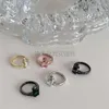 Sieraden Vivianeism Westwoodisme Rings West Zirkon Rose Gold Saturn Ring