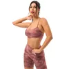 Reggiseno sportivo a Y da donna, reggiseno sportivo imbottito senza ferretto a impatto medio, top corto, maglietta sportiva da corsa LU-MELUCK