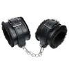 Kvinnors kostymuppsättning 7st Set Sexy Pu Leather Plush Fetisch Sex Bondage Erotic Underwear With Handcuff Nipple Clamps Gag Whip242G