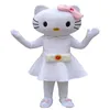 2018 High quality Mascot Costume Cute kitty Halloween Christmas Birthday Character Costume Dress Animal White cat Mascot Ship241E