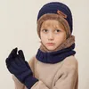 Cykelhandskar Vinterbarn Halsduk Hattar Neat Sticking Craft Warming Child Beanie för utomhus