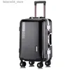 Suitcases Luggage Trolley Case 20 24 inch Zipper Aluminum Frame Travel Case Female Business Scratch Resistant Wear-resistant Password Box Q240115