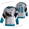 Benutzerdefinierte Herren Damen Jugend San Jose Sharks Jersey Reverse Retro 88 Brent Burns 39 LOGAN COUTURE 9 Evander Kane 65 Erik Karlsson 48 HERTL Hockey-Trikots