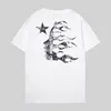 Hellstar T Shirt Designer T قمصان الرسم البياني ملابس الملابس ملابس Hipster مغسولة في الشارع غرافيتي حروف رسائل طباعة عتيقة سوداء فضفاضة