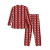 Men's Sleepwear Canada Flags Spring Classic Flag Retro Oversized Pajama Sets Man Long Sleeves Soft Room Custom Home Suit