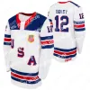 Hockey Trikots USA 2021 IIHF WJC Gold Gewinner Jersey 9 Trevor Zegras 30 Spencer Knight Cam York Hunter Skinner Matthew Boldy Cole Caufield Matthew Beniers