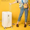 Suitcases Fashion Trolley Trunk 22 26 28 30 32 -calowy ABS+PC Walizka podróżna Spinner Duży wózek bagażowy bagażnik z kołem Q240115