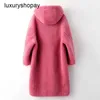 Maxmaras Coat orsacchiotto da donna in cashmere cappotti in lana inverno 2024 pelliccia in pile di cammello con cappuccio con cappuccio a medio lunghezza CO