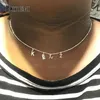 Kettingen Doremi 3a Zirkoon Gepersonaliseerde Gouden Naamketting met Letternummers Aangepaste Koperen Kettingen voor Vrouwen Meisje Lettertype Hanger Choker