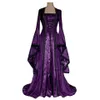 Gothic Medieval Dress Cosplay Carnival Halloween Costume for Women Retro Vestidos Court Long Robe Noble Princess Party260M