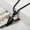 Coole Pfeil Anhänger Edelstahl 316L Schmuck Trendy Hiphop Punk Halskette Für Männer Geometrische Design 3 Farben Necklaces3218