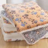 Fleece Dog Blanket Machine Washable Pet Bed Mat Soft and Warm Cat Dog Cage Sleep Mat for Kennel Crate Cushion for Large Dogs 240115