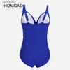Swim Wear HOMGAO Push Up One Piece Swimsuit For Women Sexy Tummy Control Swimwear Beach Wear 2023 Summer Bathing Suits XL-4XL MonokiniL240115