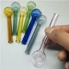 QBsomk 10cm HOOKAHS Colorful Pyrex Glass Oil Burner Pipe glass tube smoking pipes tobcco herb RIG DAB nails