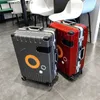 Koffers Reizen Spinner Bagage 20/22/24/26 inch Aluminium Frame Rolling Koffer Man Dames Mode Trolley Case Business Boarding Box Q240115