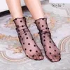 Women Socks Summer Fashionable Boat Transparent Ultrathin Hosiery Short Silk Breathable Mesh Black Multi Style Calze