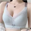 BRAS FEMMES FL Figure Fil Dentelle Plus Taille Soutien-gorge Non Rembourré Minimiseur Drop Livraison Vêtements Sous-vêtements Ot9Km