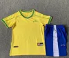 Kids Kit 1994 1998 2002 Brazll retro voetbal jersey Ronaldo Romario Kaka Ronaldinho rivalisdo Maillot de Futol R.Carlos Brazii Braziliaans voetbalkhemd