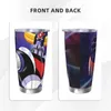 Tumblers UFO Mazinger Z Tumbler Vácuo Isolado Goldorak Actarus Anime Copo Térmico com Tampa Palha Dupla Parede Canecas Garrafa de Água 20oz