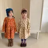 Robes pour petites filles, jolie robe en velours côtelé à manches longues pour bébés et enfants en bas âge, Style coréen, imprimé de chiffres d'automne