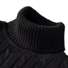 Autum Winter Warm Turtleneck Sweater Men's Casual Rollneck Knitted Pullover Keep Warm Men Jumper Knit Woolen Sweater 240115