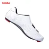 Skodon BooDun Road Cycling Shoes Leather Carbon Fiber Ultralight Selflocking Shoes Professional Racing Road Bike Bicycle Sneakers