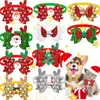 Dog Apparel 10PCS Cute Pet Bowtie Christmas Sparkling Puppy Bowties Cat Bow Tie Collar Accessories For Small Dogs