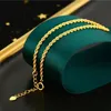 Miqiao Fine Jewelry Real 18K Gold Twisted Chain Bracelet SolidAu750 Rope Chain Women for Women BR002240115