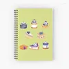 Fruits Blueberry Spiral Journal Notebook For Women Men Memo Notepad Sketchbook 120 Pages Diary Study Notes Work School
