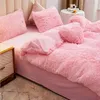 WOSTAR Winterwarmer Plüsch-Bettbezug, rosa Nerz-Samt, flauschiger Flanell-Bettbezug, 220 x 240, King-Size-Luxus-Doppelbett-Bettwäsche-Set 240115