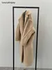 Maxmaras Coat orsacchiotto da donna in cashmere Coats lana inverno 2024 Nuovo stella Style Champagne Furia Particole Camel Fleece Mid Len