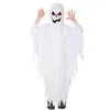 Theme Costume Kids Child Boys Spooky Scary White Ghost Costumes Robe Hood Spirit Halloween Purim Party Carnival Role Play Cosplay 305q