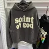 Vintage CPFM Saint Of God Hoodie Homens Mulheres Puff Print Michael Moletons Oversize Pullovers Com Capuz 240115