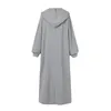 Casual Kleider Taschen Lange Mit Kapuze Sweatshirts Kleid Frauen Hülse Lose Maxi Winter Warme Pullover Vestidos Robe Femme Mäntel