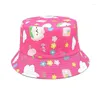 Berets Four Seasons Polyester Cartoon Cloud Print Hat Hat Hat Outdoor Travel Sun Cap для ребенка и девочки 100
