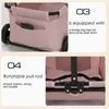 Dog Carrier Small Pet Stroller Cat Baby For Trip Lightweight Folding Four Wheel Absorption Car