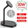 Boxare 30W Magnetic Wireless Charger Pad för iPhone 12 13 Pro Max Desktop Phone Stand Fast Charging Dock för Xiaomi Samsung
