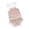 Kläder sätter spädbarn baby flicka sommarkläder blommor ärmlös remstank top ruffle bloomers shorts född 2st.