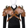 Volwassen PU-leer Coatay Middeleeuwse Retro Ridder Krijger Viking Armor Schouder Show Party Game Props191h