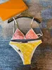 Women Designer Bikini Swim garnitur Kobiety seksowne kąpiel kąpielowy plecak bez pleców liter wielokolorowy Lato Time Bathing Suits Wind Cak Swizynch 3344