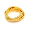 FYSARA Stainless Steel Elastic Bracelet Triple Wound Metal Bangle For Women Rope Colored Snake Style Unique Jewelry 240115