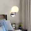 Lampa ścienna Nordic Indoor Bedside LED Kreatywna sypialnia Nowoczesna minimalistyczna korytarz w korytarzu do salonu (bez żarówki)