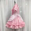 Сексуальное милое розовое платье горничной, японское сладкое женское платье Лолиты, ролевая игра, Хэллоуин, косплей, аниме, униформа горничной, костюм L22071244r