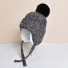 Berretti Berretti invernali da donna in maglia con paraorecchie, berretti con orecchie, caldi berretti pelosi da esterno, lavorati a maglia