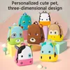 Fashion Children School Tassen 3D Biomimetic Animal Kids Backpack Kindergarten Boys and Girls Mini Book Bag 240115