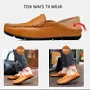 Män loafers läderskor män casual skor mockasins andningsbara sneakers män körskor komfortlägenheter plus storlek 45 240113